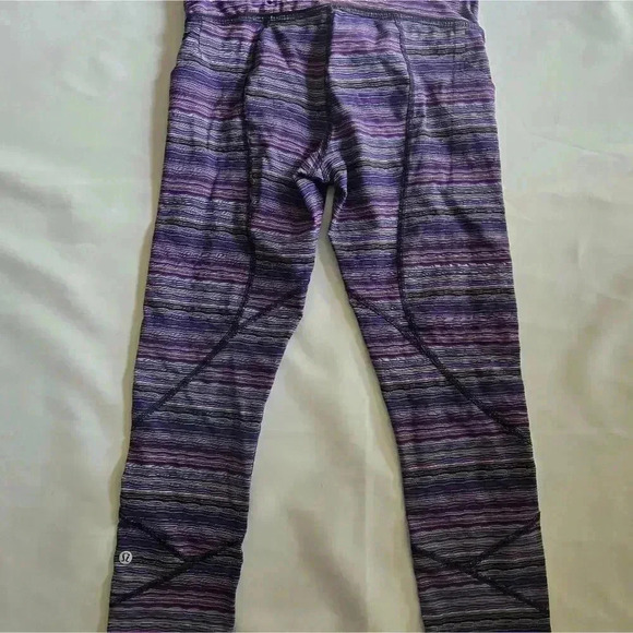 Lululemon Pace Rival Crop Legging- Space Dye Twist Violet Multi Size 6 - Picture 10 of 11
